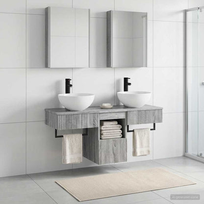 Bathroom Cabinet Set 5 pcs Grey Sonoma Engineered Wood