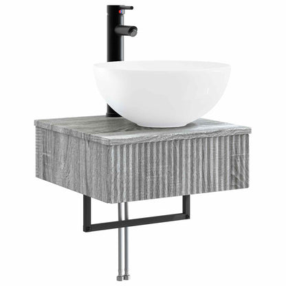Bathroom Cabinet Set 5 pcs Grey Sonoma Engineered Wood