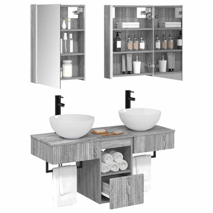 Bathroom Cabinet Set 5 pcs Grey Sonoma Engineered Wood