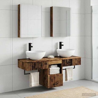 Bathroom Cabinet Set 5 pcs Old Wood Engineered Wood
