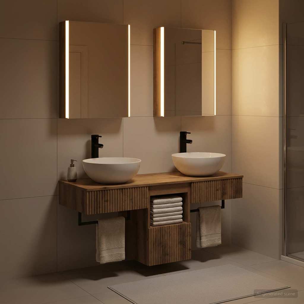 Bathroom Cabinet Set 5 pcs Artisan Oak Engineered Wood