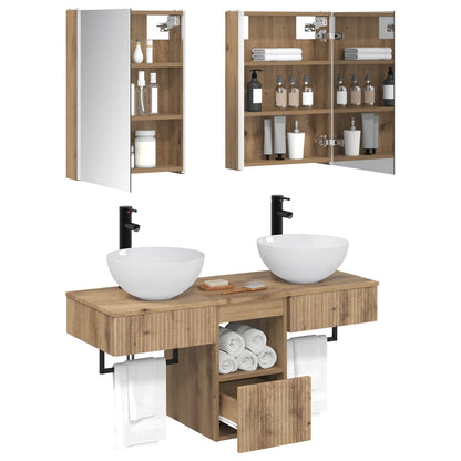 Bathroom Cabinet Set 5 pcs Artisan Oak Engineered Wood