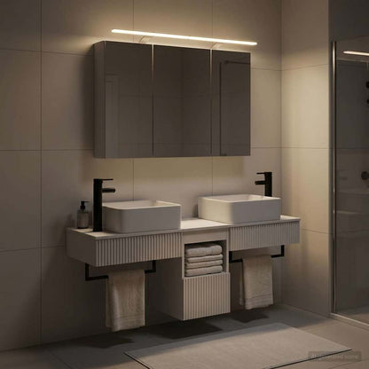 Bathroom Cabinet Set 4 pcs White Engineered Wood