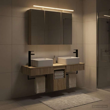 Bathroom Cabinet Set 4 pcs Sonoma Oak Engineered Wood
