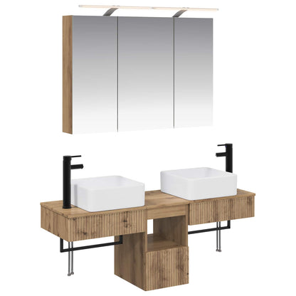 Bathroom Cabinet Set 4 pcs Artisan Oak 100 x 14.5 x 70 cm