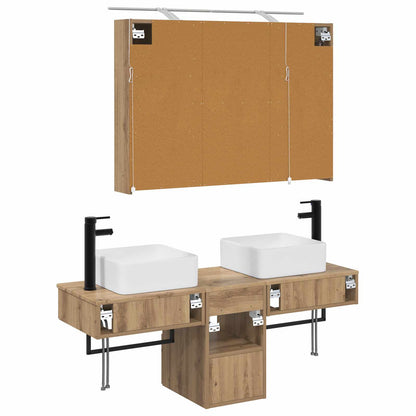 Bathroom Cabinet Set 4 pcs Artisan Oak 100 x 14.5 x 70 cm