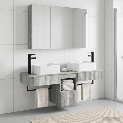 Bathroom Cabinet Set 4 pcs Grey Sonoma Engineered Wood