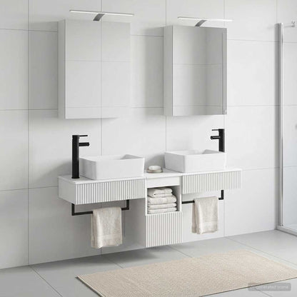 Bathroom Cabinet Set 5 pcs White Engineered Wood