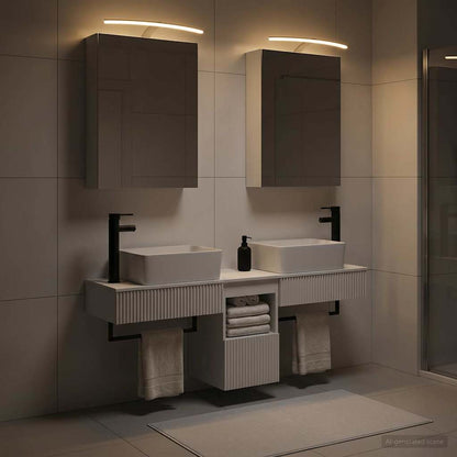 Bathroom Cabinet Set 5 pcs White Engineered Wood