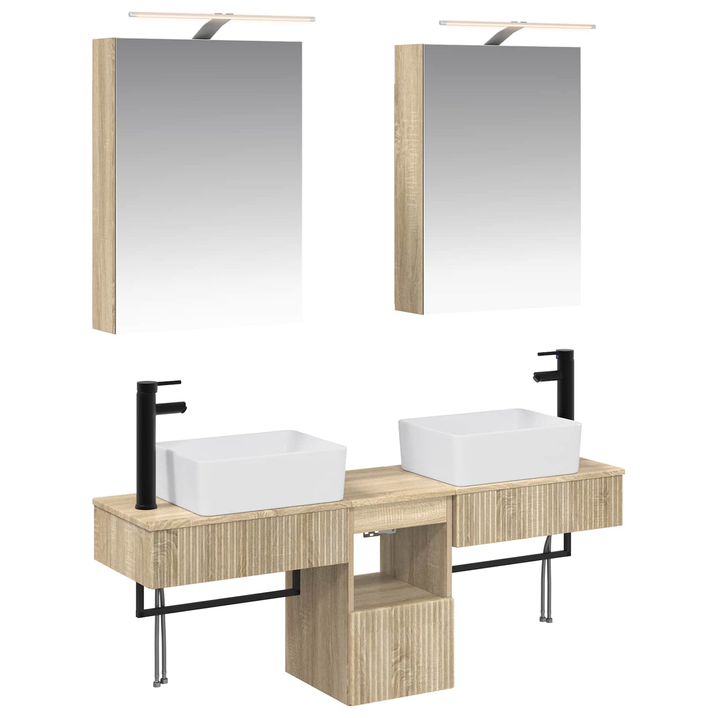 Bathroom Cabinet Set 5 pcs Sonoma Oak Engineered Wood