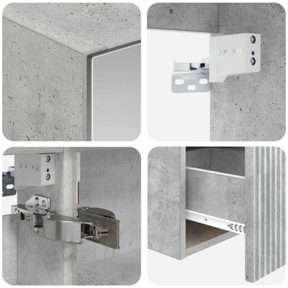 Bathroom Cabinet Set 5 pcs Concrete Grey Engineered Wood