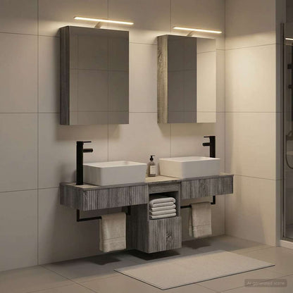 Bathroom Cabinet Set 5 pcs Grey Sonoma Engineered Wood
