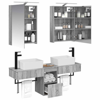 Bathroom Cabinet Set 5 pcs Grey Sonoma Engineered Wood