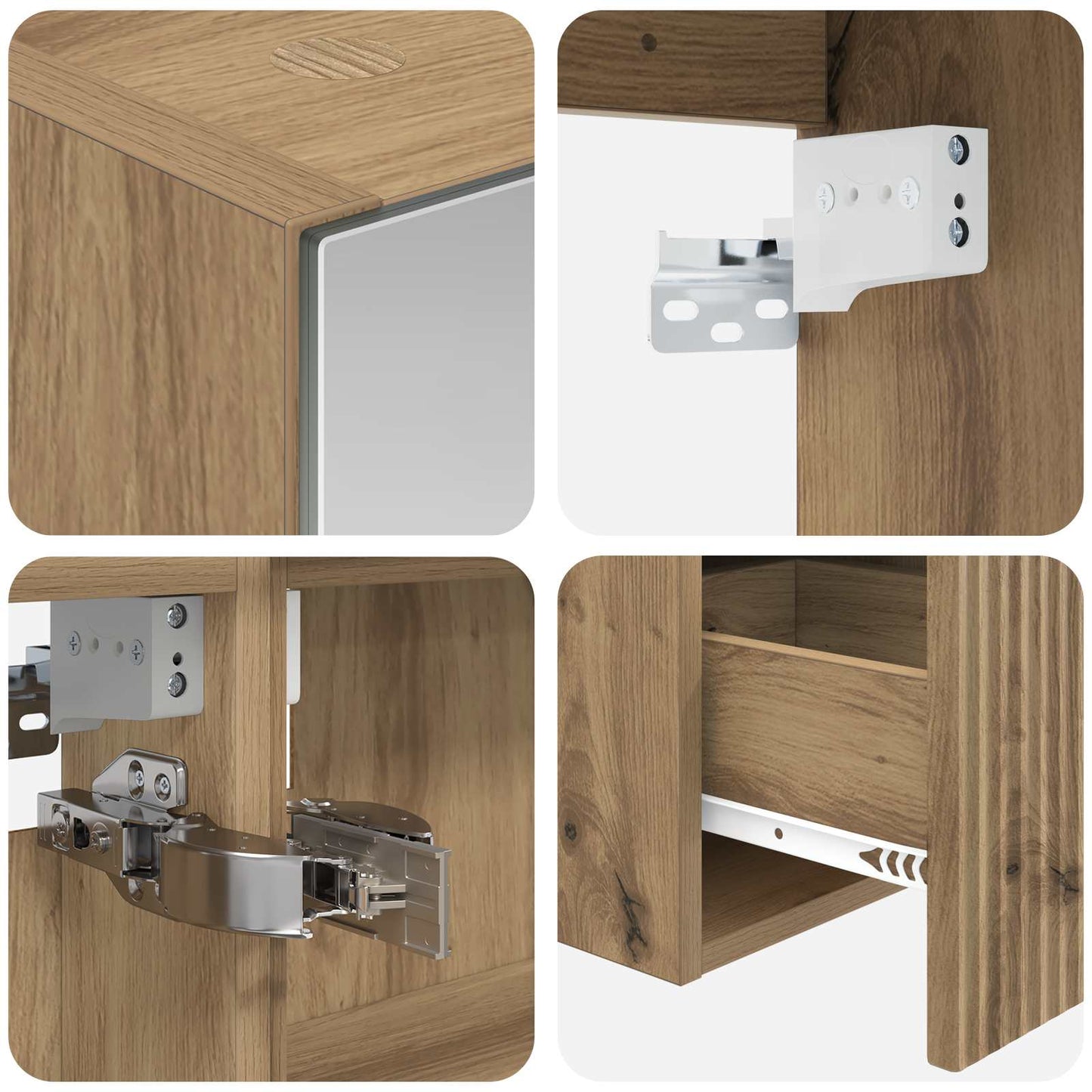 Bathroom Cabinet Set 5 pcs Artisan Oak Engineered Wood