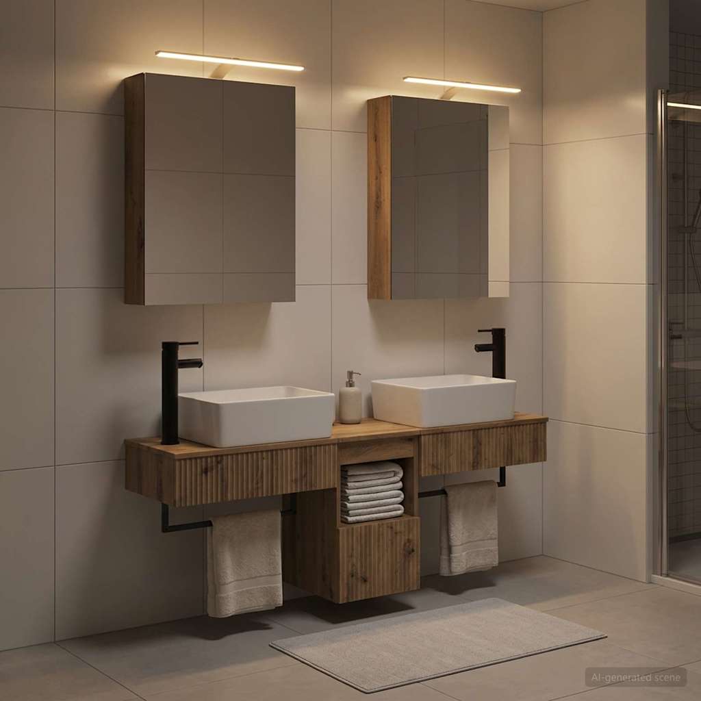 Bathroom Cabinet Set 5 pcs Artisan Oak Engineered Wood