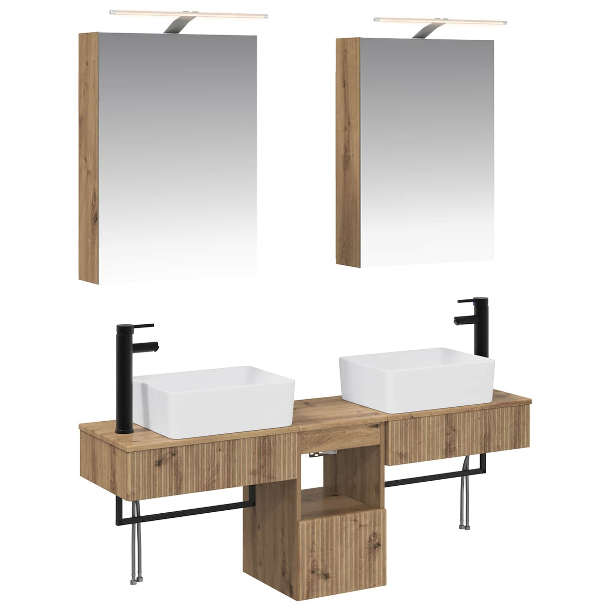 Bathroom Cabinet Set 5 pcs Artisan Oak Engineered Wood