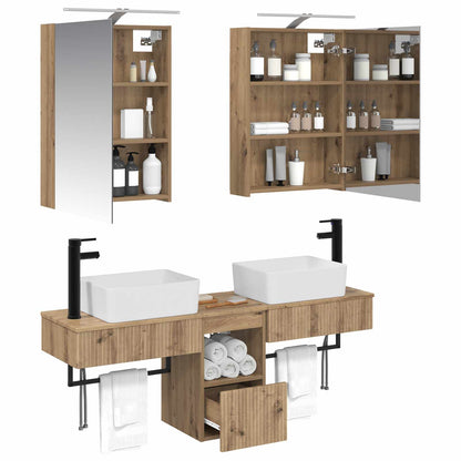 Bathroom Cabinet Set 5 pcs Artisan Oak Engineered Wood