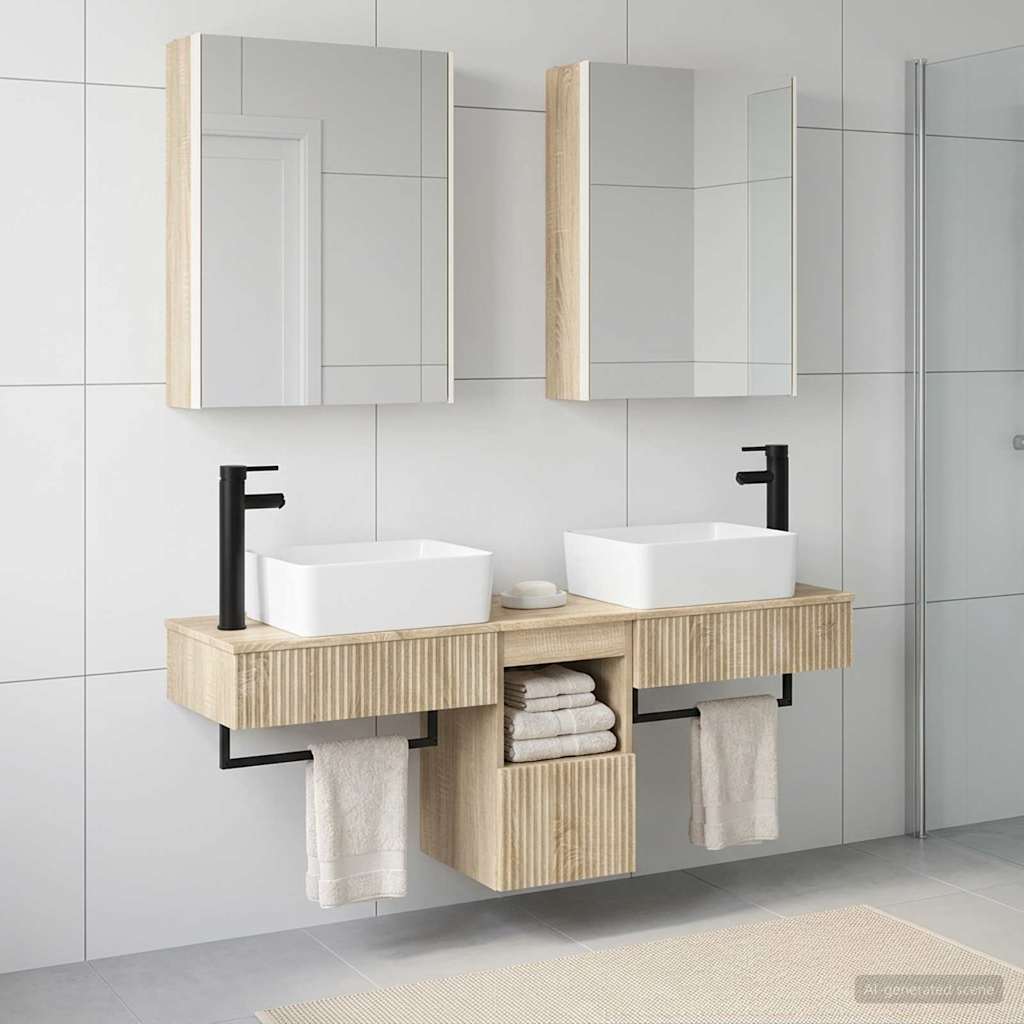 Bathroom Cabinet Set 5 pcs Sonoma Oak Engineered Wood