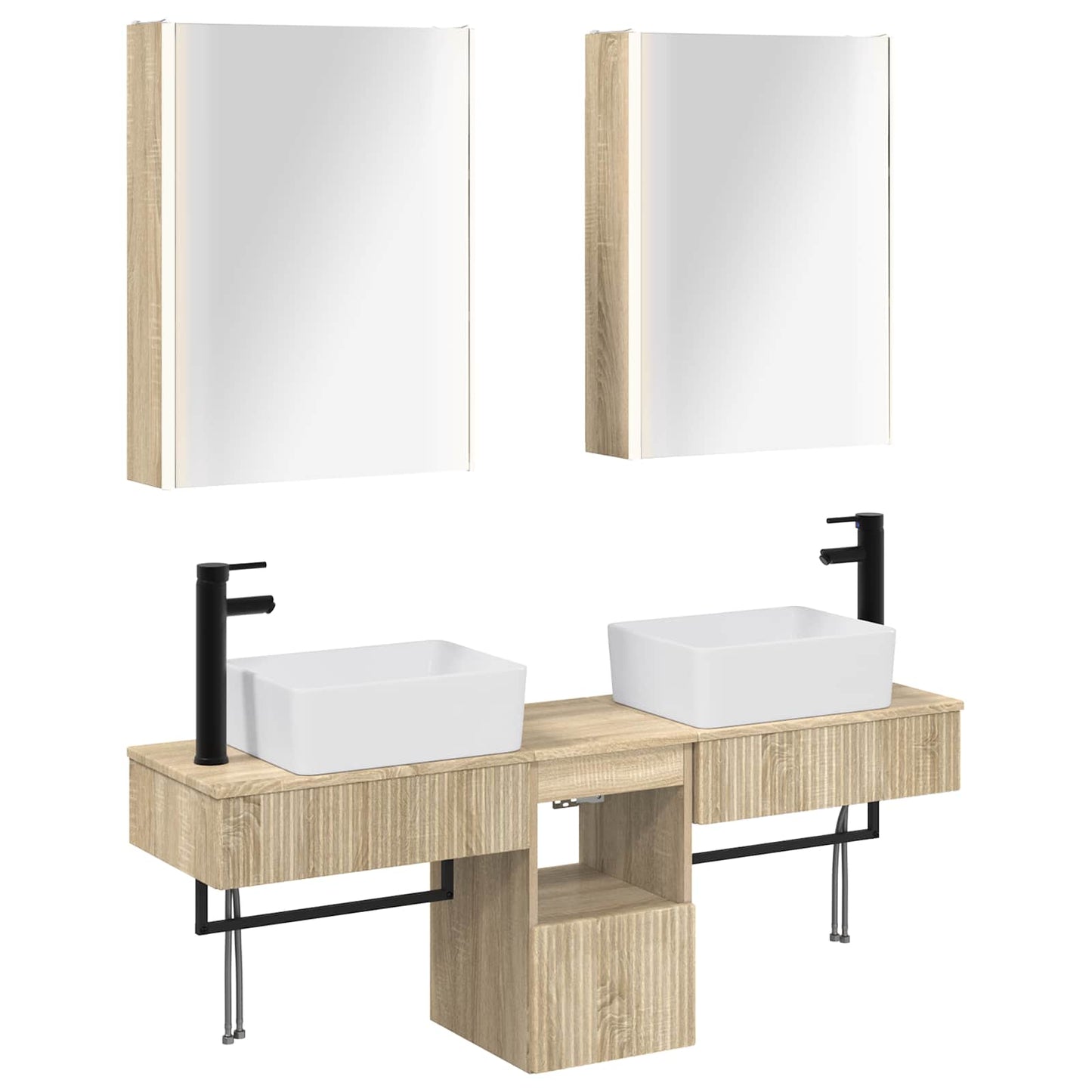 Bathroom Cabinet Set 5 pcs Sonoma Oak Engineered Wood