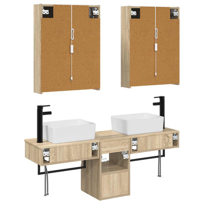 Bathroom Cabinet Set 5 pcs Sonoma Oak Engineered Wood