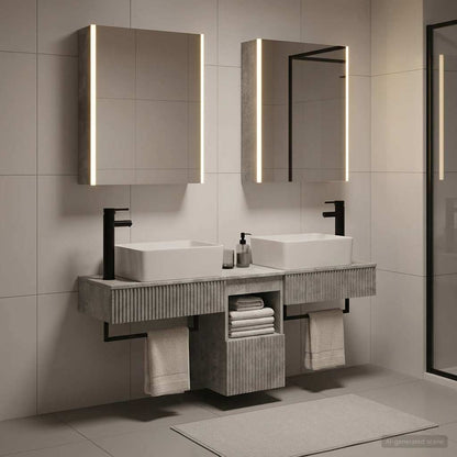 Bathroom Cabinet Set 5 pcs Concrete Grey Engineered Wood