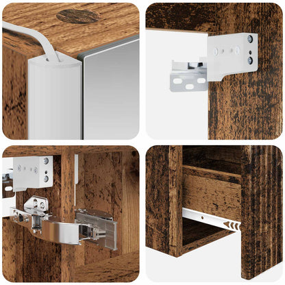 Bathroom Cabinet Set 5 pcs Old Wood Engineered Wood