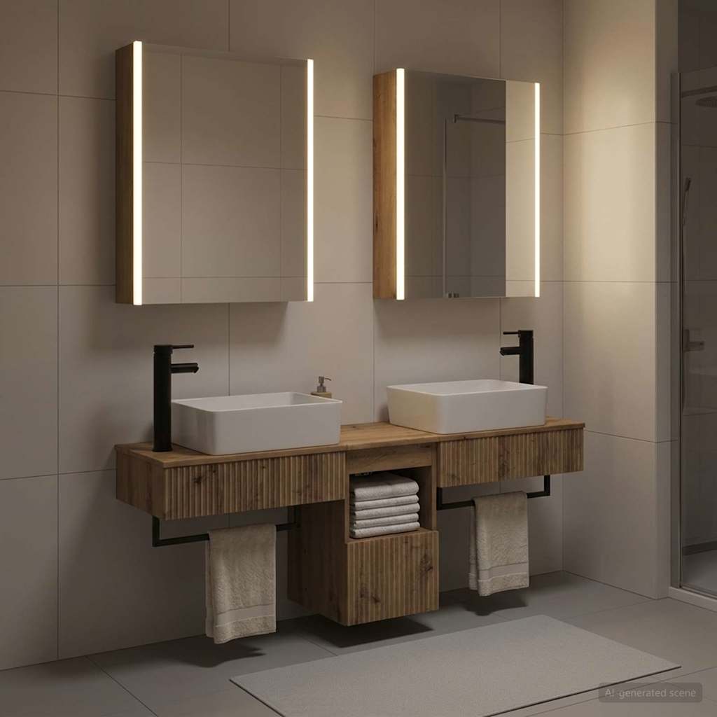 Bathroom Cabinet Set 5 pcs Artisan Oak Engineered Wood