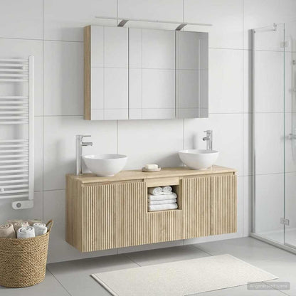 Bathroom Cabinet Set 4 pcs Sonoma Oak Engineered Wood