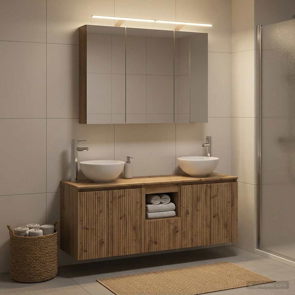 Bathroom Cabinet Set 4 pcs Artisan Oak Engineered Wood