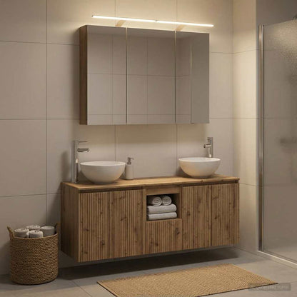 Bathroom Cabinet Set 4 pcs Artisan Oak Engineered Wood
