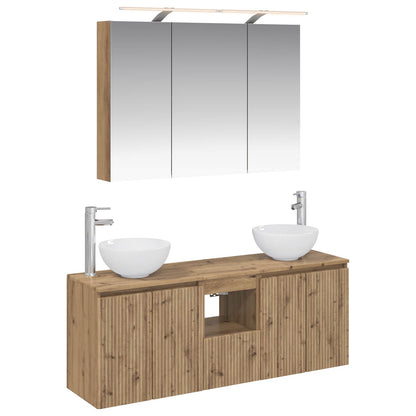 Bathroom Cabinet Set 4 pcs Artisan Oak 100 x 14.5 x 70 cm