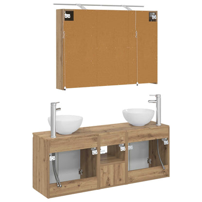 Bathroom Cabinet Set 4 pcs Artisan Oak 100 x 14.5 x 70 cm