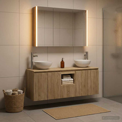 Bathroom Cabinet Set 4 pcs Sonoma Oak Engineered Wood
