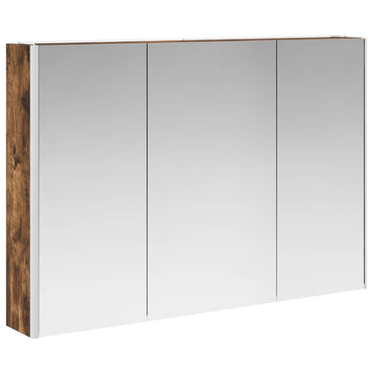 Bathroom Cabinet Set 4 pcs Smoked Oak Engineered Wood