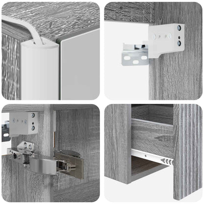 Bathroom Cabinet Set 4 pcs Grey Sonoma Engineered Wood