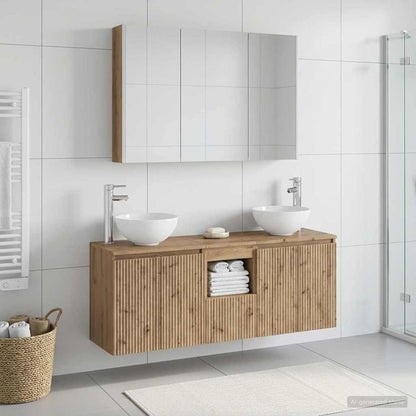 Bathroom Cabinet Set 4 pcs Artisan Oak Engineered Wood