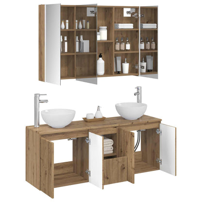 Bathroom Cabinet Set 4 pcs Artisan Oak Engineered Wood