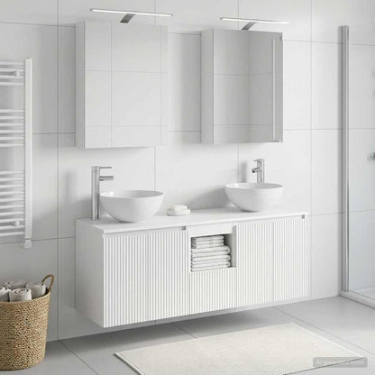 Bathroom Cabinet Set 5 pcs White Engineered Wood