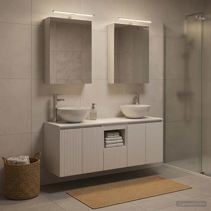 Bathroom Cabinet Set 5 pcs White Engineered Wood
