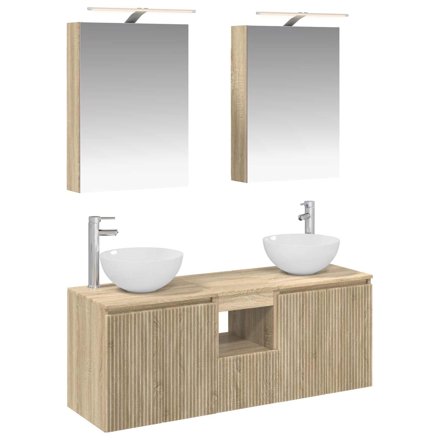 Bathroom Cabinet Set 5 pcs Sonoma Oak 50 x 14.5 x 70 cm