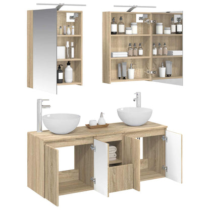 Bathroom Cabinet Set 5 pcs Sonoma Oak 50 x 14.5 x 70 cm