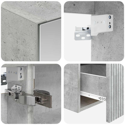 Bathroom Cabinet Set 5 pcs Concrete Grey Engineered Wood