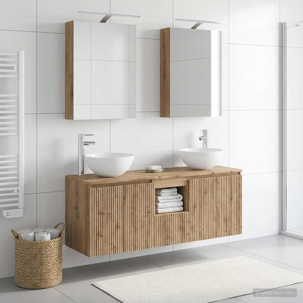 Bathroom Cabinet Set 5 pcs Artisan Oak Engineered Wood