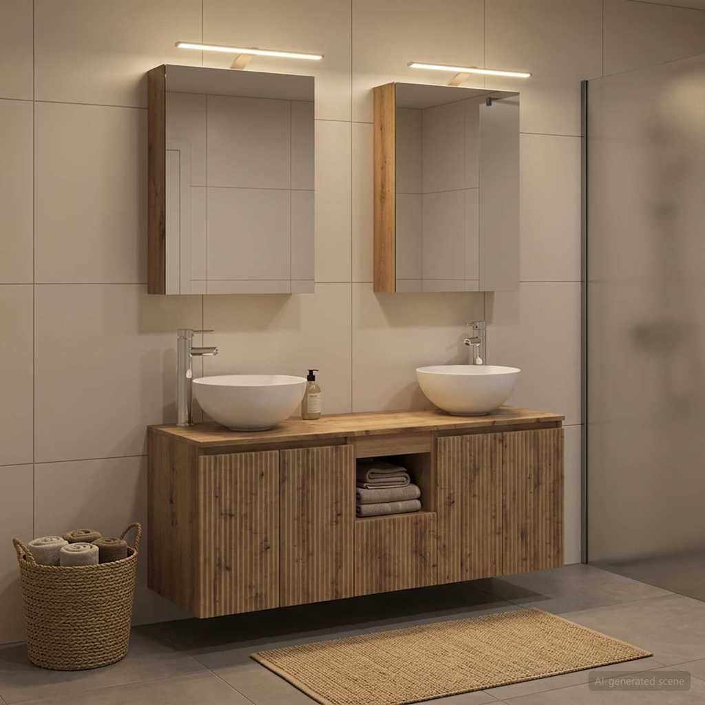 Bathroom Cabinet Set 5 pcs Artisan Oak Engineered Wood