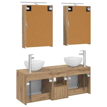 Bathroom Cabinet Set 5 pcs Artisan Oak Engineered Wood