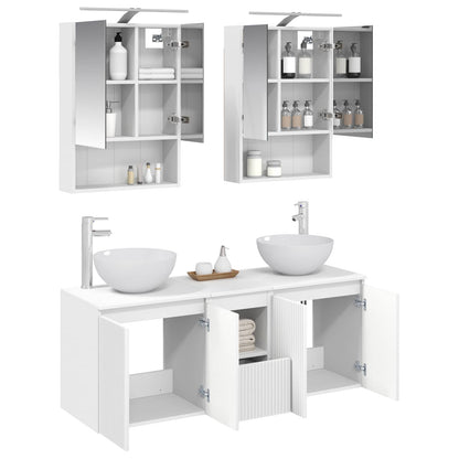 Bathroom Cabinet Set 5 pcs White 50 x 14.5 x 70 cm