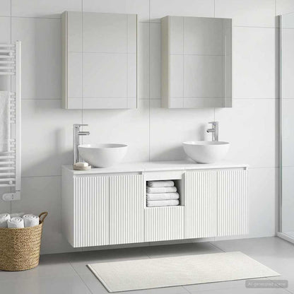 Bathroom Cabinet Set 5 pcs White Engineered Wood