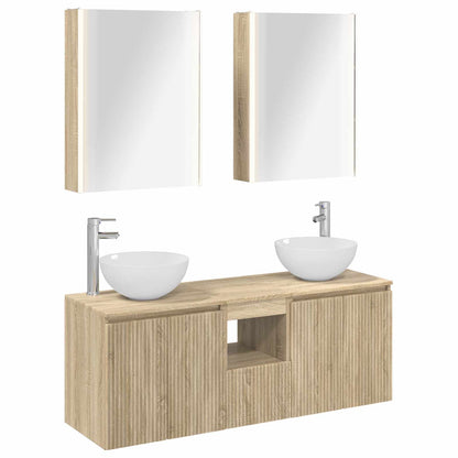Bathroom Cabinet Set 5 pcs Sonoma Oak Engineered Wood