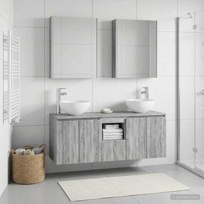 Bathroom Cabinet Set 5 pcs Grey Sonoma Engineered Wood