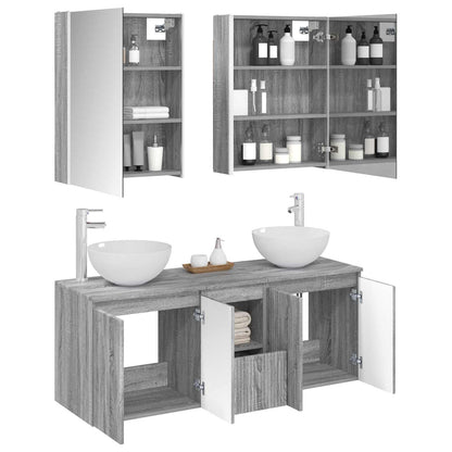 Bathroom Cabinet Set 5 pcs Grey Sonoma Engineered Wood